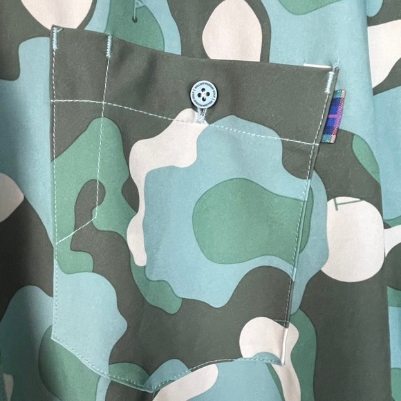 William Murray Golf Camouflage Short Sleeve Button Up Shirt Mens XLarge - Picture 5 of 12